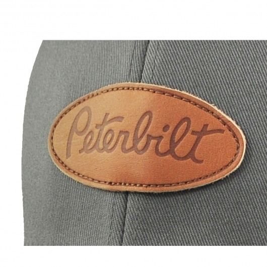 Embossed PU Badge Caps Close Up
